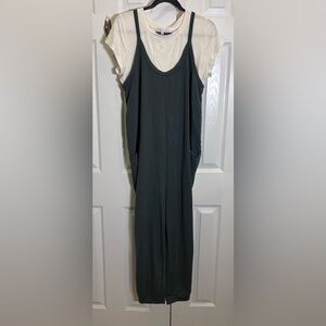 Sincerely Jules Cream Top and Green Knit Jumper